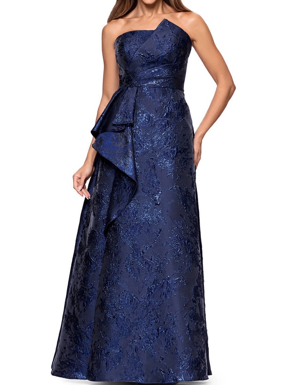 NWT Elegant strapless Navy Evening Gown